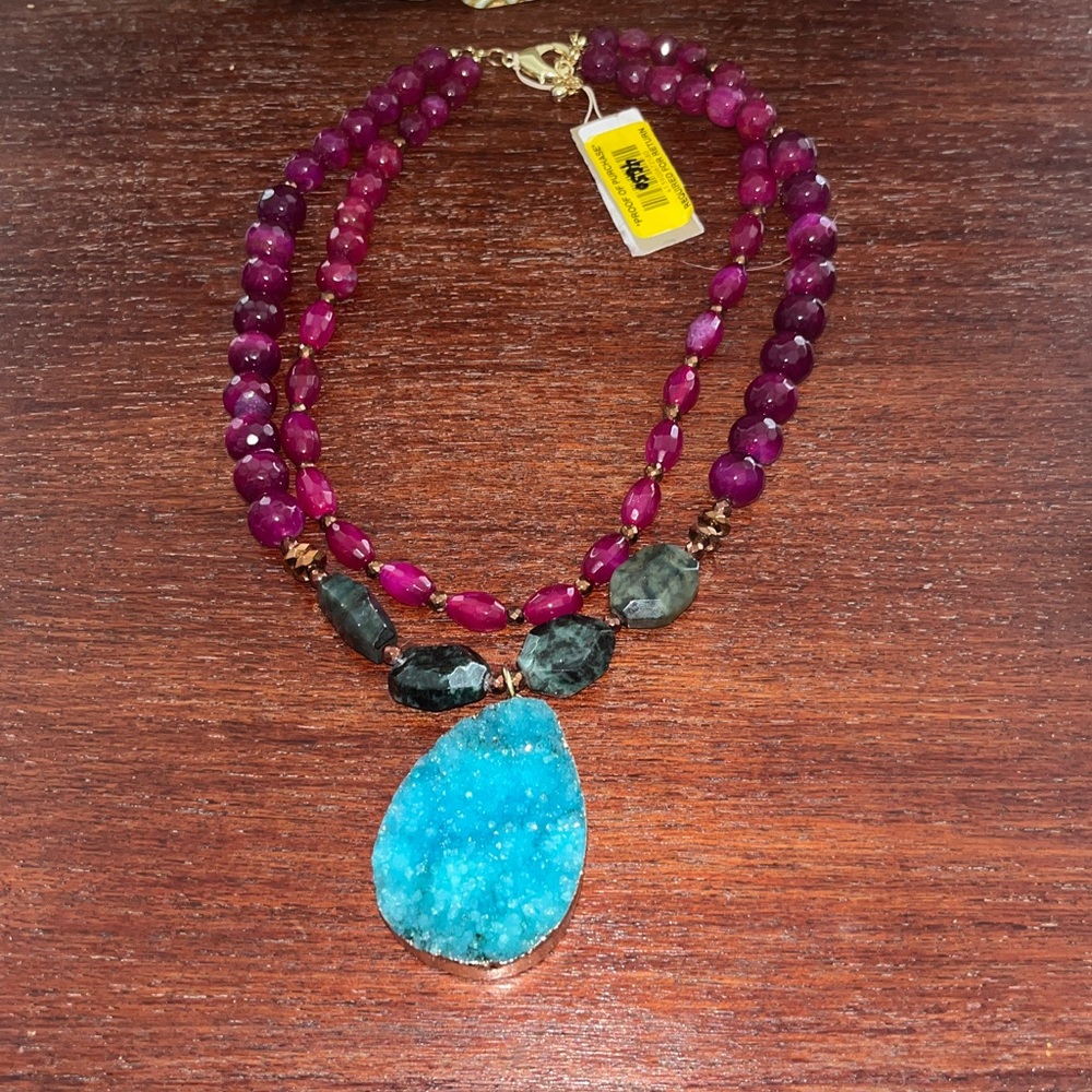 NEW STUDIO BARSE GORGEOUS GENUINE Stone Necklace